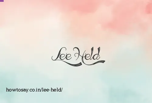 Lee Held