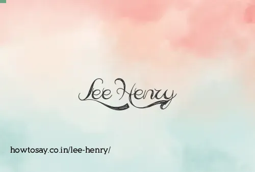 Lee Henry