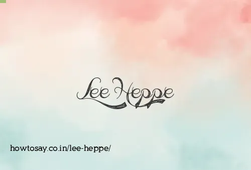 Lee Heppe