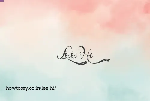 Lee Hi