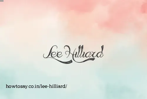 Lee Hilliard
