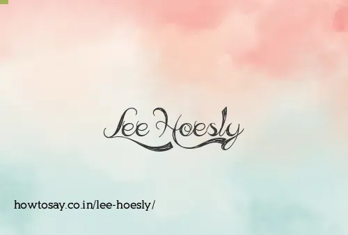 Lee Hoesly