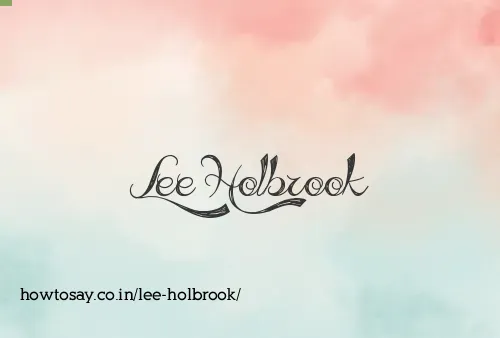 Lee Holbrook