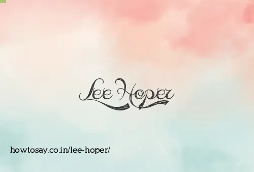 Lee Hoper