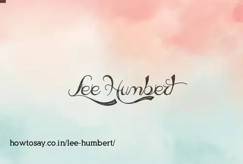 Lee Humbert