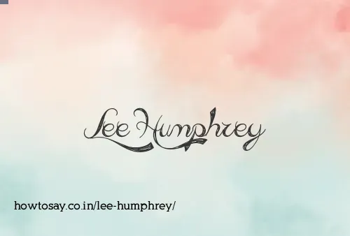 Lee Humphrey