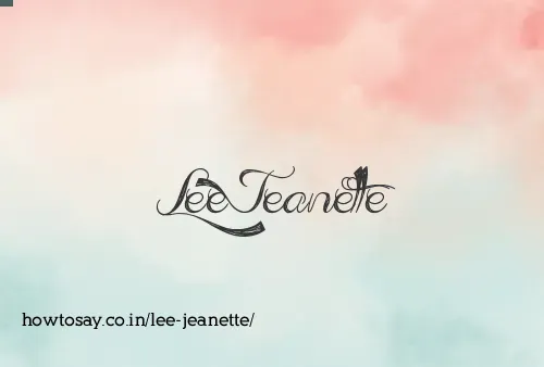 Lee Jeanette