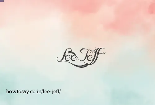 Lee Jeff