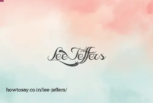 Lee Jeffers