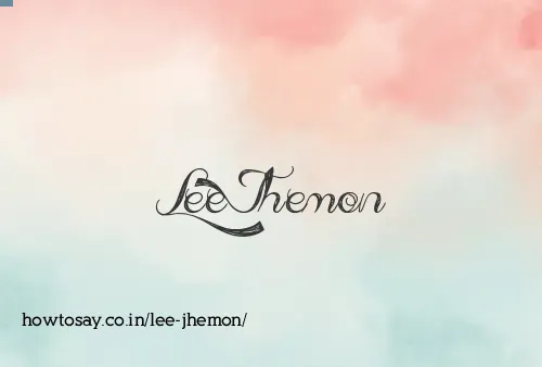 Lee Jhemon