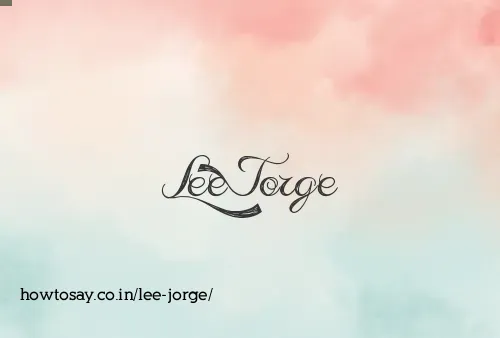 Lee Jorge