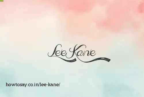 Lee Kane