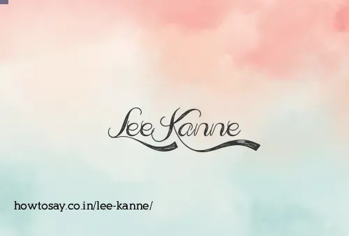 Lee Kanne