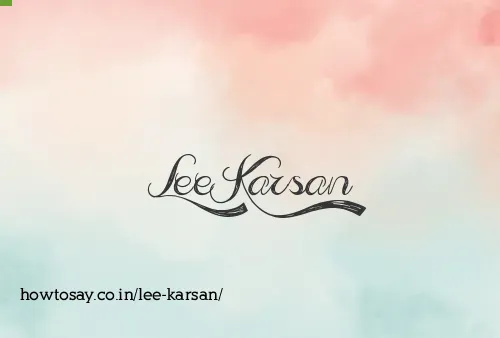 Lee Karsan