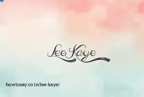 Lee Kaye