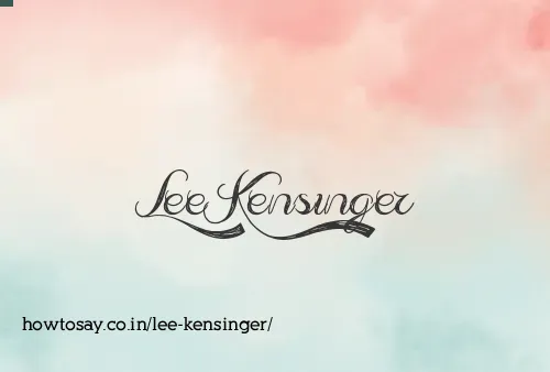 Lee Kensinger