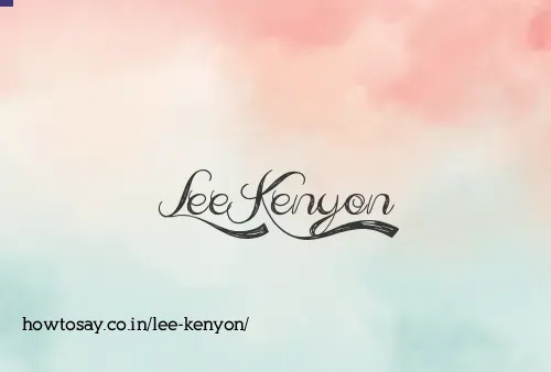 Lee Kenyon