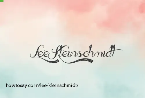 Lee Kleinschmidt