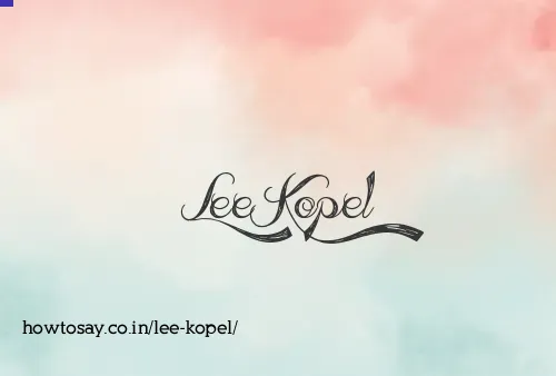 Lee Kopel