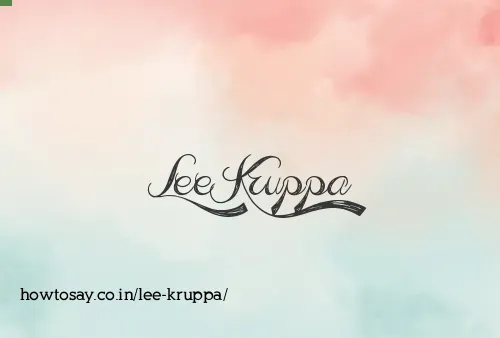 Lee Kruppa