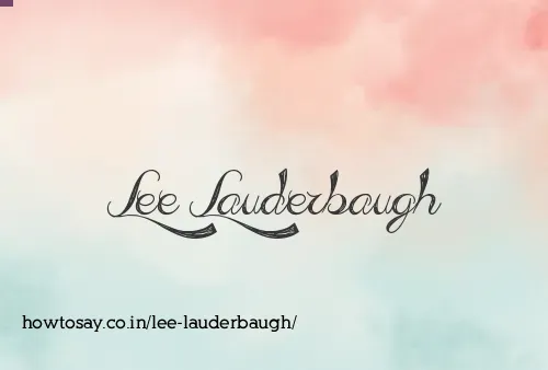 Lee Lauderbaugh