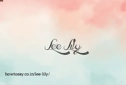 Lee Lily