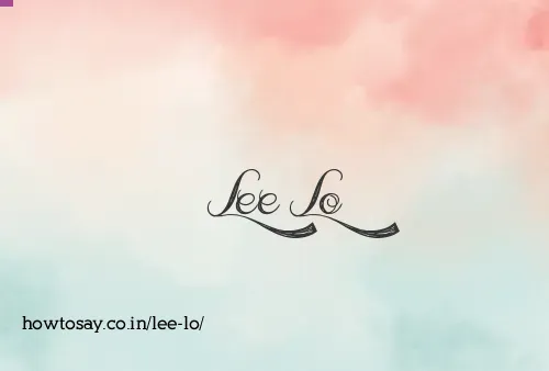 Lee Lo