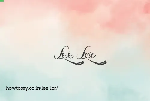 Lee Lor