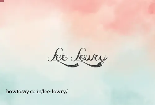Lee Lowry