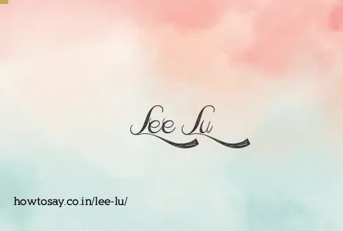 Lee Lu