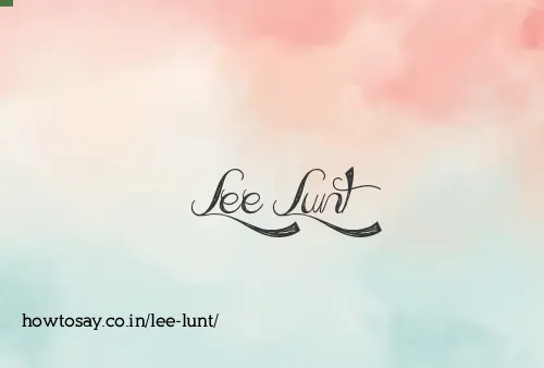 Lee Lunt