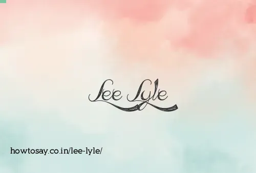 Lee Lyle