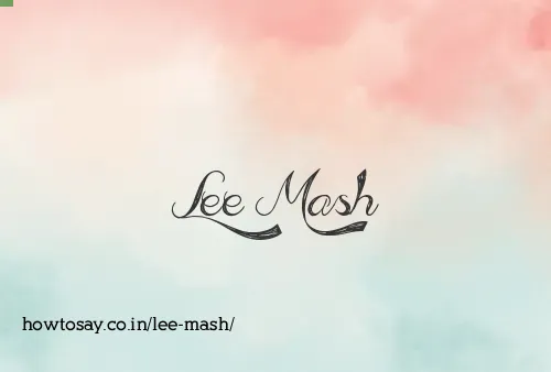 Lee Mash