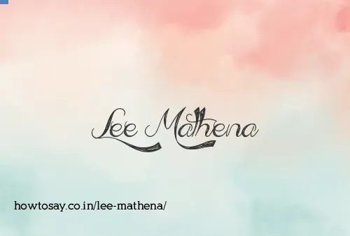 Lee Mathena
