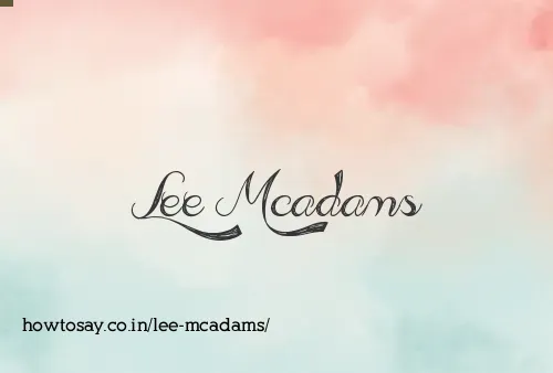 Lee Mcadams