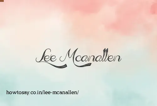 Lee Mcanallen