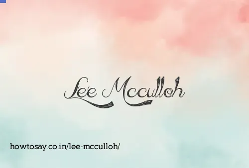 Lee Mcculloh