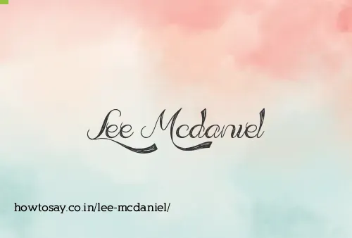 Lee Mcdaniel