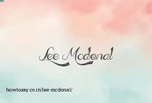 Lee Mcdonal