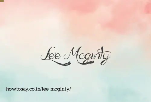 Lee Mcginty