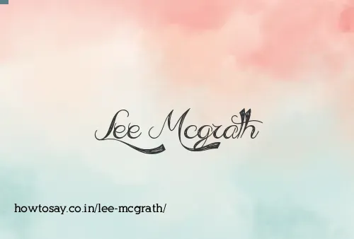 Lee Mcgrath