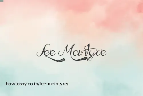 Lee Mcintyre