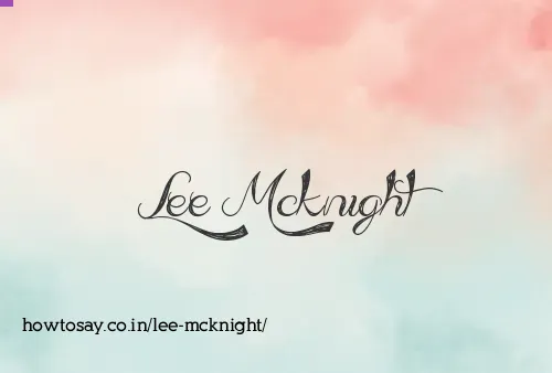 Lee Mcknight