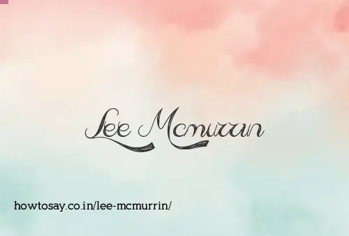 Lee Mcmurrin