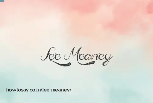 Lee Meaney