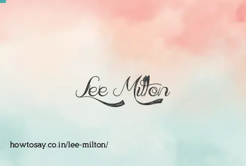 Lee Milton