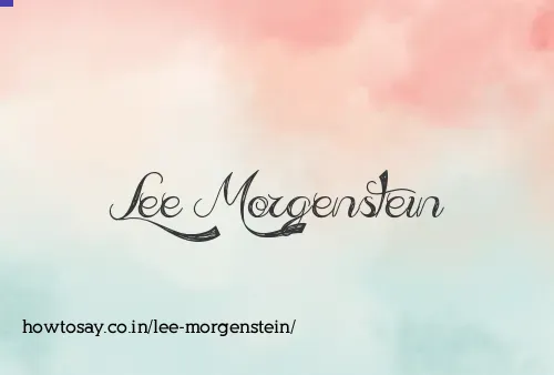 Lee Morgenstein