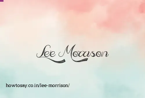 Lee Morrison