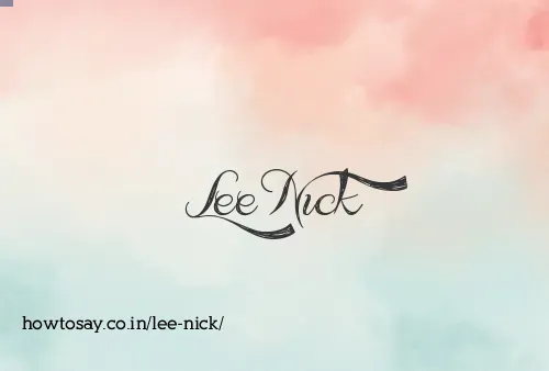 Lee Nick