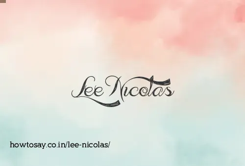 Lee Nicolas